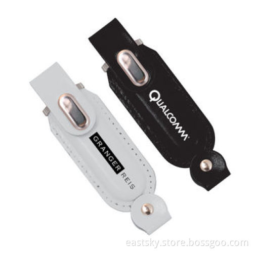 Leather Promotional Pen Drive, Logo Imprint and Advertisement Data Preloading are Warmly Welcome
